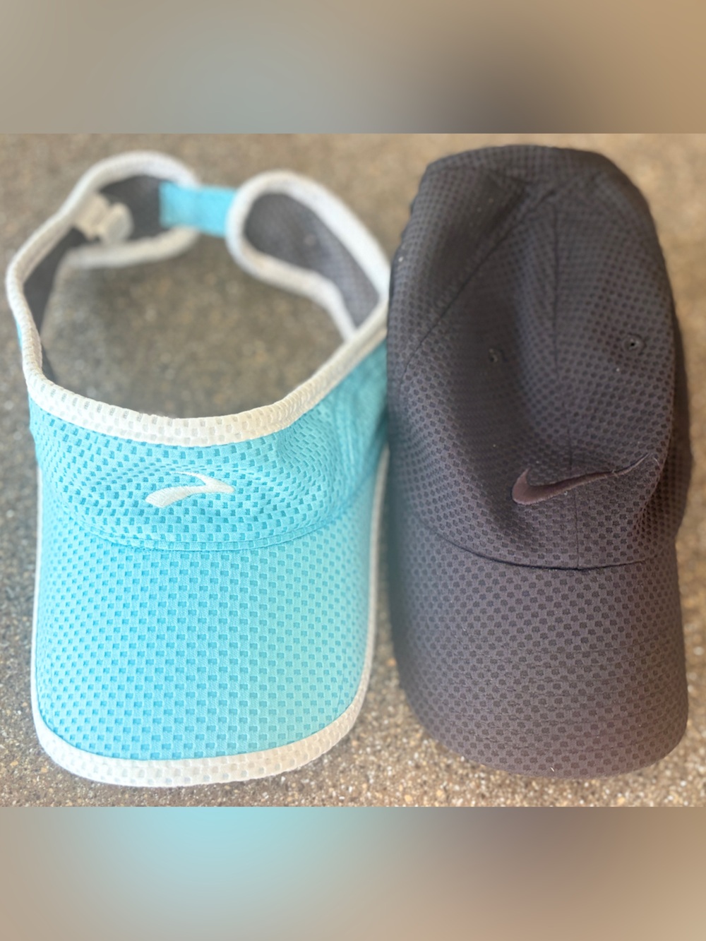 Nike Black and Light Blue Mesh Visors Bundle